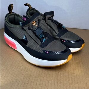 EUC Womens Nike Air Max Dia Winter running Shoe, Cargo Khaki Pink Olive, sz 10.5